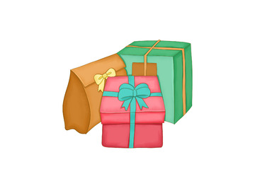 喜庆各种节日的手绘礼盒