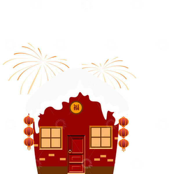 源文件下载【趣麦麦图】回家过年元素家门