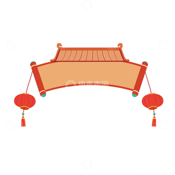 源文件下载【趣麦麦图】年货节新年标题中国风边框