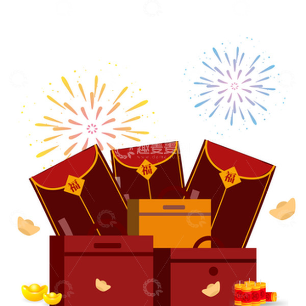 源文件下载【趣麦麦图】过年回家红包元素