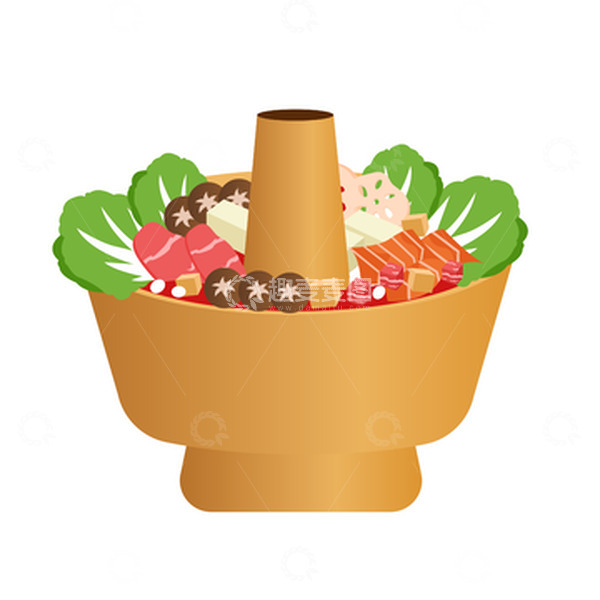 源文件下载【趣麦麦图】冬季火锅卡通手绘图
