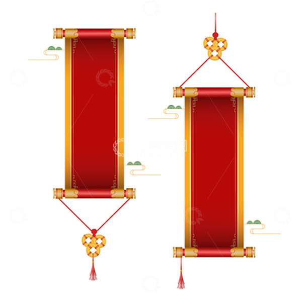 源文件下载【趣麦麦图】-国风铜钱装饰边框素材