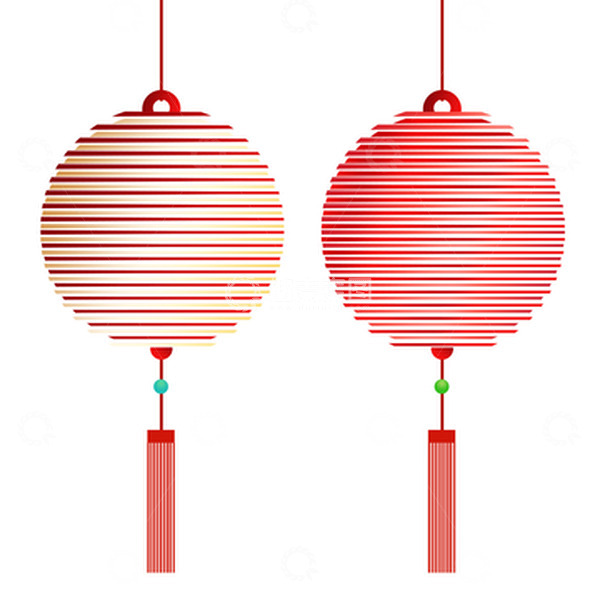 源文件下载【趣麦麦图】春节国潮兔年灯笼元素