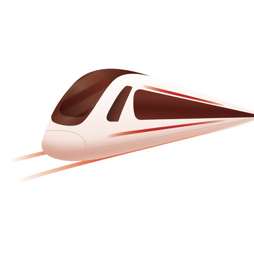 卡通手绘春运高铁交通工具铁路