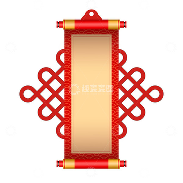 源文件下载【趣麦麦图】喜庆创意中国结边框