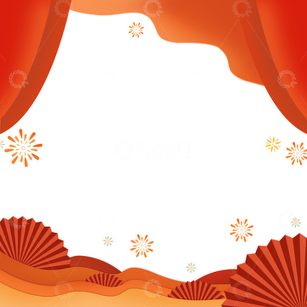 源文件下载【趣麦麦图】新春开门红元宵拜年红色装饰边框