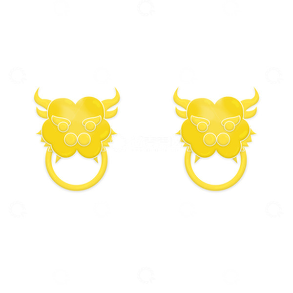 源文件下载【趣麦麦图】门环,门扣 神兽