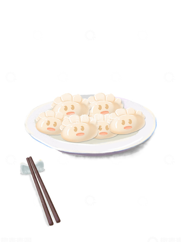 源文件下载【趣麦麦图】可可爱爱的饺子