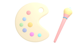 立体卡通粘土3D培训教育教具画板调色画笔