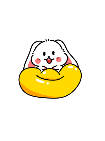 金元宝可爱兔子素材