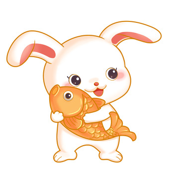 小清新可爱兔子手绘图