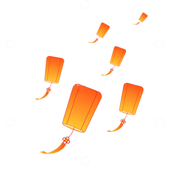 源文件下载【趣麦麦图】喜庆中国节孔明灯矢量图元素