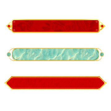 红色金色国潮边框金属文字边框主图详情边框