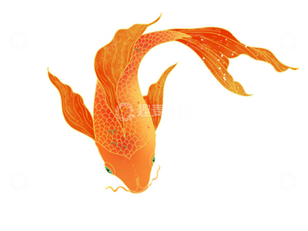 源文件下载【趣麦麦图】喜庆手绘国潮国风金鱼