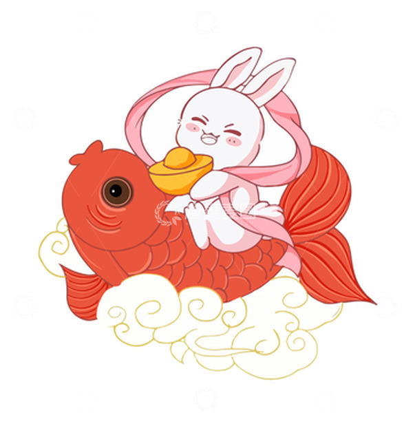 源文件下载【趣麦麦图】-兔年吉祥手绘图