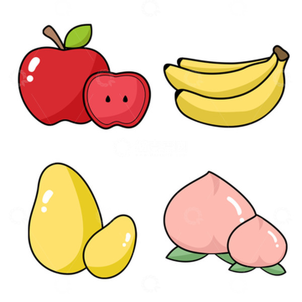 源文件下载【趣麦麦图】卡通多种水果素材图