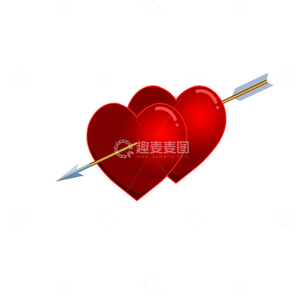 源文件下载【趣麦麦图】情人节元素红色爱心