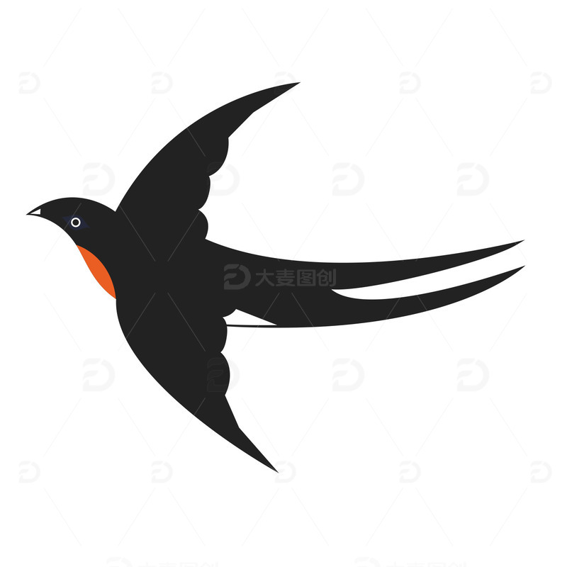 春天燕子小鸟元素