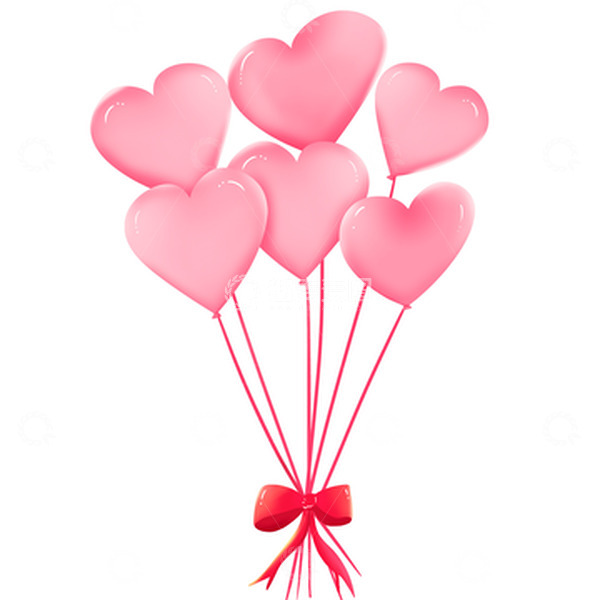 源文件下载【趣麦麦图】520情人节气球生日气球蝴蝶结氛围素材