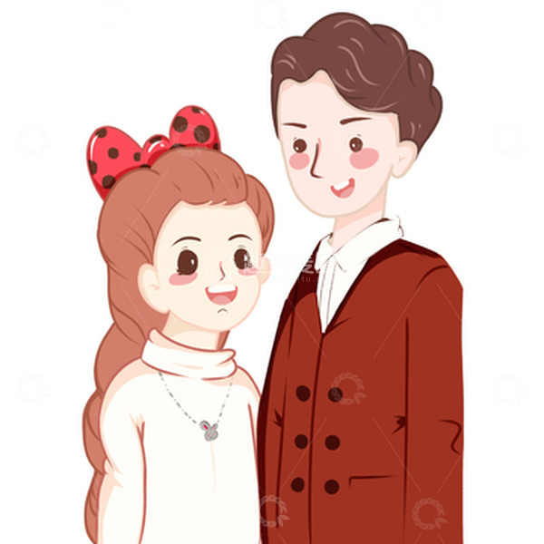 源文件下载【趣麦麦图】小清新手绘情侣情人节素材