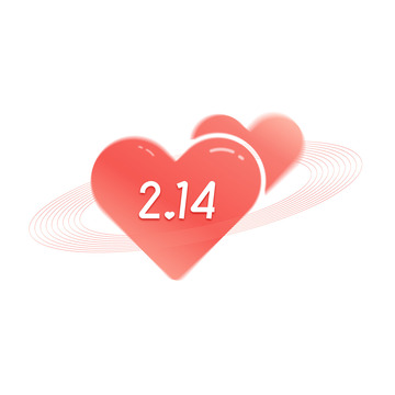 情人节214红色爱心