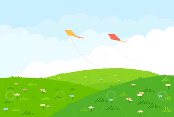 源文件下载【趣麦麦图】-小清新新春春天矢量手绘背景