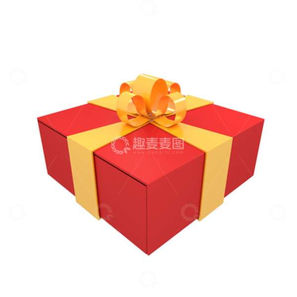 源文件下载【趣麦麦图】-C4D喜庆节日精美礼品盒