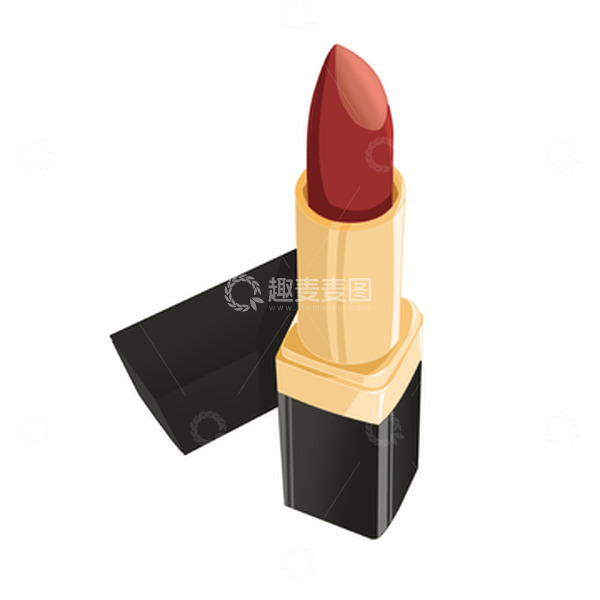 源文件下载【趣麦麦图】情人节黑金口红礼物