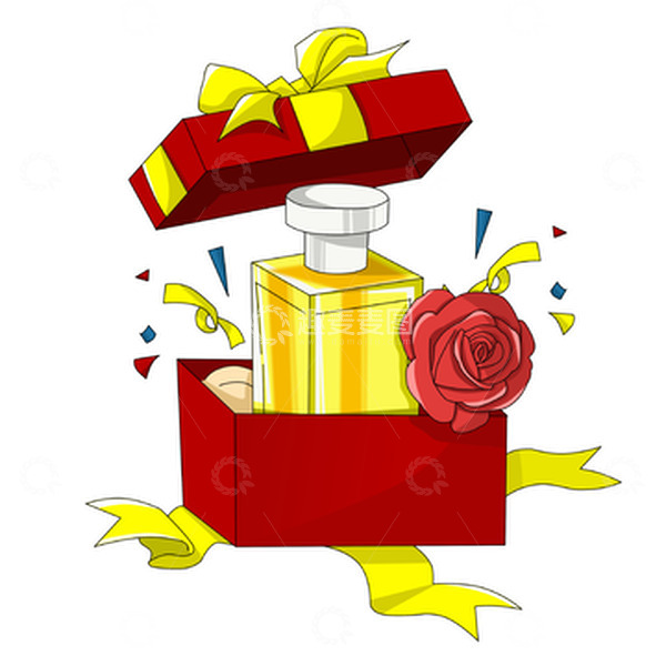 源文件下载【趣麦麦图】情人节香水玫瑰礼盒