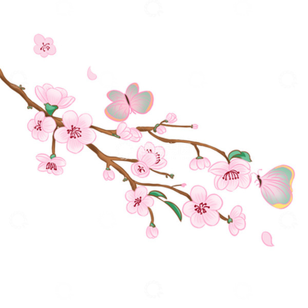 源文件下载【趣麦麦图】-桃花春天立春迎春手绘元素图