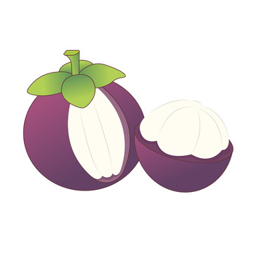 紫色山竹卡通手绘图