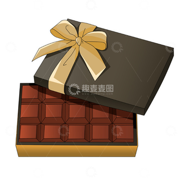 源文件下载【趣麦麦图】情人节巧克力朱古力礼盒礼物