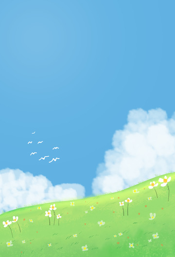 绿色清新春天草地背景