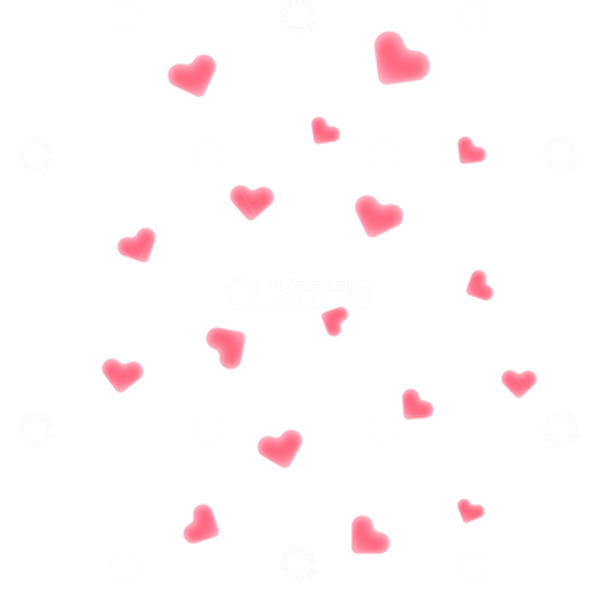 源文件下载【趣麦麦图】-浪漫爱心漂浮元素