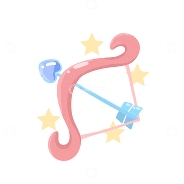 源文件下载【趣麦麦图】情人节爱心弓箭情侣浪漫元素