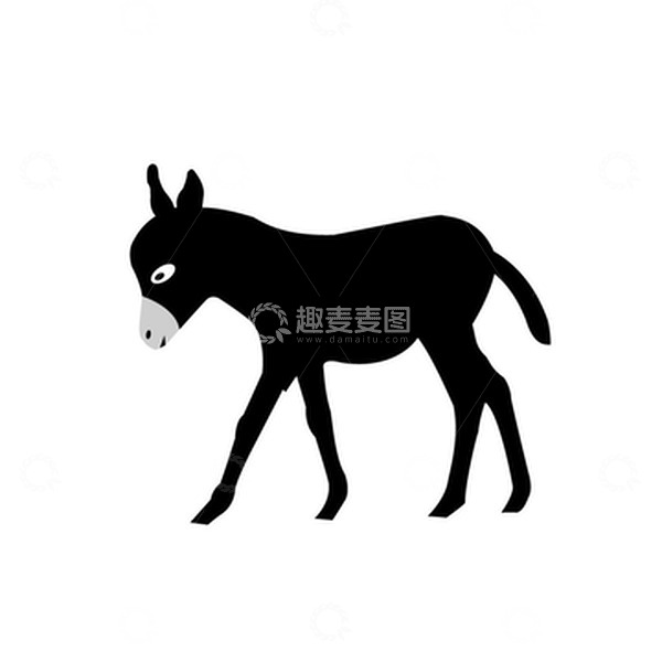 源文件下载【趣麦麦图】-驴的设计创意元素