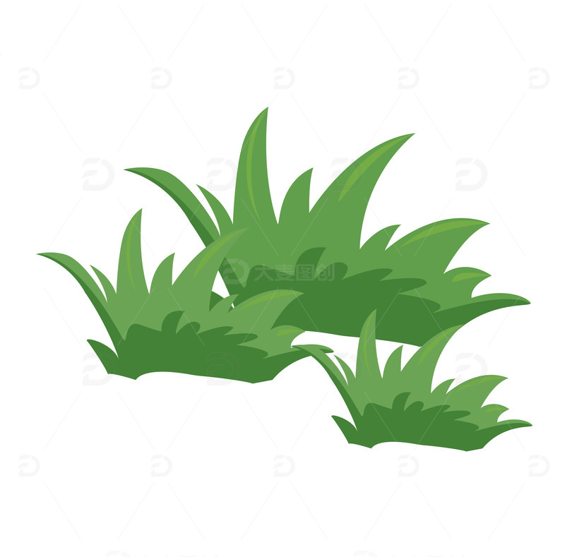 绿色小清新小草元素