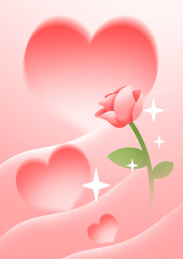 情人节浪漫爱心氛围简约背景