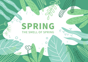 绿色清新简约植物背景