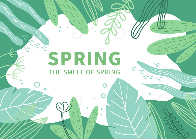 绿色清新简约植物背景