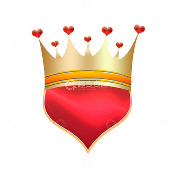 源文件下载【趣麦麦图】情人节爱心皇冠免扣元素