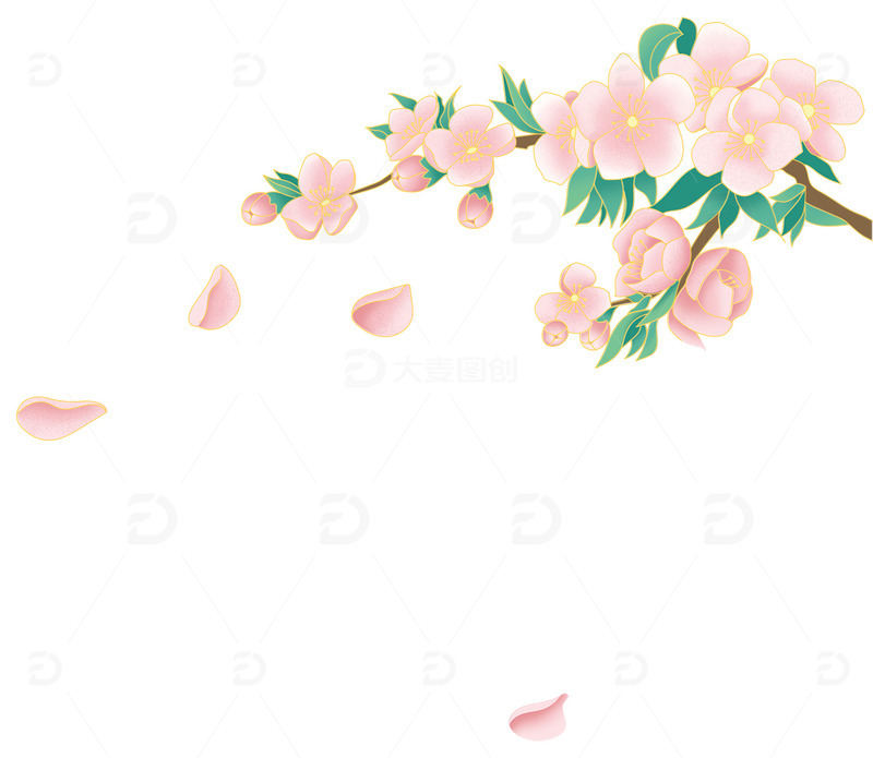 春天唯美国潮桃花杏花春日赏花