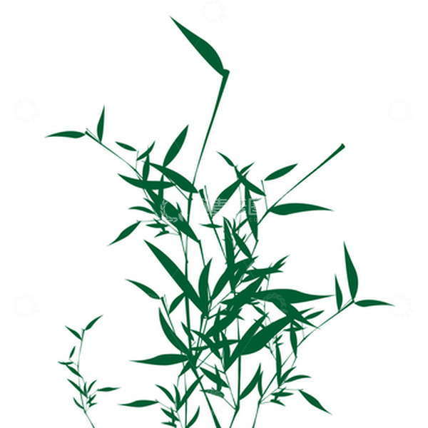源文件下载【趣麦麦图】-春天竹子剪影绿色元素