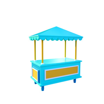 彩色外卖亭子建模