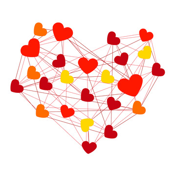 情人节爱心红色元素