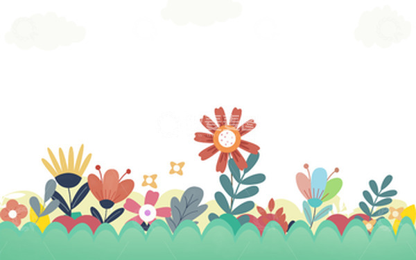 源文件下载【趣麦麦图】手绘春天花朵背景