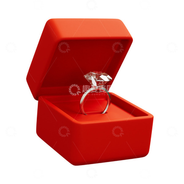 源文件下载【趣麦麦图】3D立体首饰盒钻戒