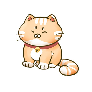 黄色卡通猫咪
