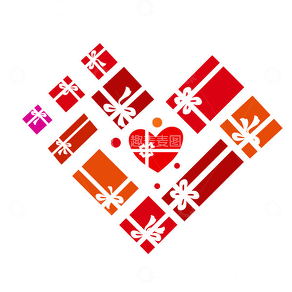 源文件下载【趣麦麦图】情人节礼物爱心元素