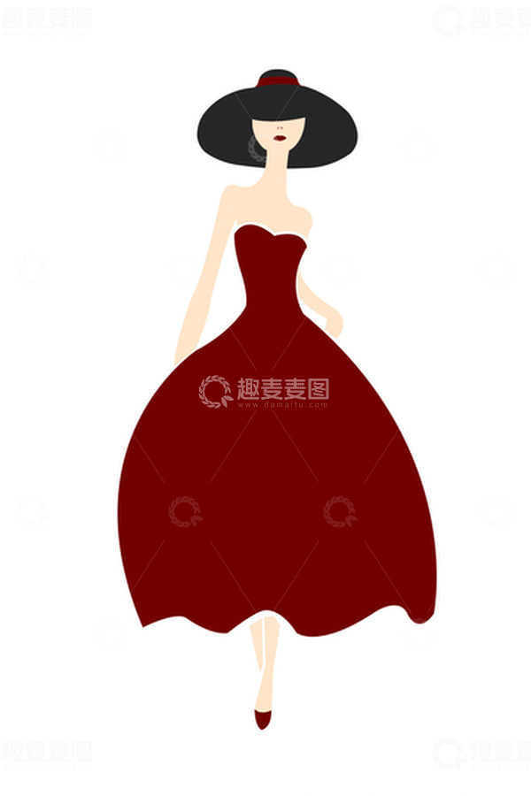 源文件下载【趣麦麦图】38节女王大气女生剪影